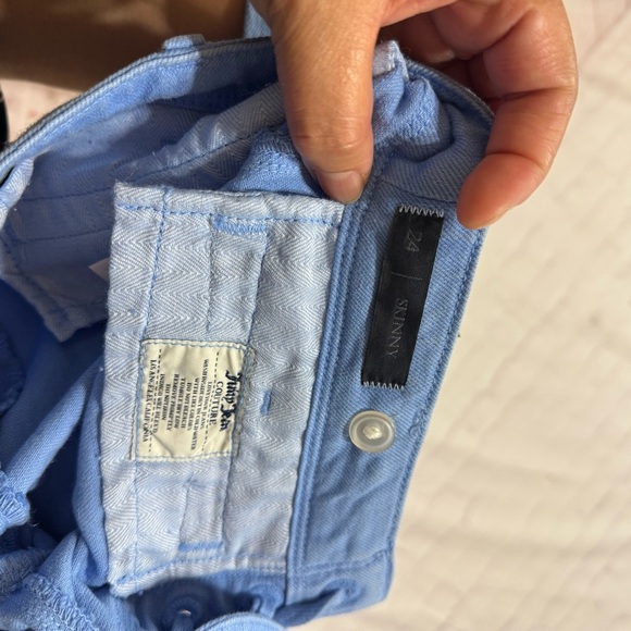 JUICY COUTURE Skinny Jeans powder Blue Lace-Up women’s denim ankle pants NWT - Picture 6 of 15